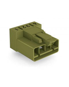 Plug for PCBs; angled; 4-pole; Cod. B; light green