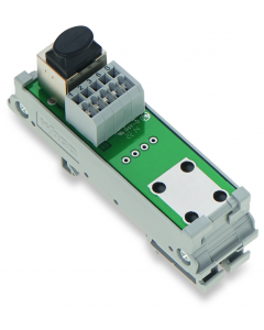 Interface module; RJ-45; PCB terminal blocks; Cat. 5; in mounting carrier; with shield connection; 1,50 mm²