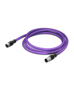 PROFIBUS cable; 5-pole; M12 socket, straight; M12 plug, axial; Length: 10 m