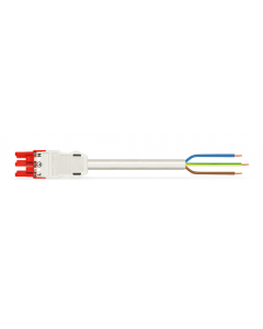 pre-assembled connecting cable; Eca; Socket/open-ended; 3-pole; Cod. P; H05Z1Z1-F 3G 2.5 mm²; 7 m; 2,50 mm²; red