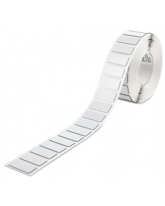 Push-button marker; for frames, to be snapped in or glued in place; 27 x 12.5 mm; silver-colored