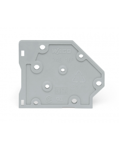 End plate; snap-fit type; light gray