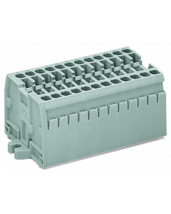 2-conductor terminal strip; 2-pole; without push-buttons; with fixing flanges M4; for screw or similar mounting types; Fixing hole 4.2 mm Ø; 2.5 mm²; CAGE CLAMP®; 2,50 mm²; light gray