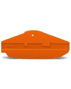 End and separator plate; for 2-conductor transverse switching terminal block; 1.5 mm thick; orange