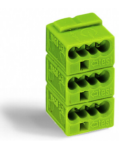 MICRO PUSH WIRE® PCB connector; 4-conductor; AWG 24 - 18 solid; 5-pole assembly; light green