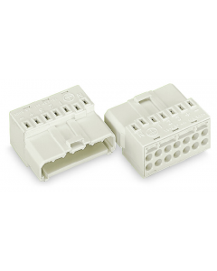 Male connector with connect. for ground; 4-pole; yellow