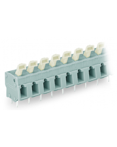 PCB terminal block; push-button; 2.5 mm²; Pin spacing 7.5/7.62 mm; 6-pole; suitable for Ex-e applications; CAGE CLAMP®; commoning option; 2,50 mm²; light gray