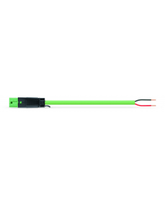 pre-assembled connecting cable; Cca; Plug/open-ended; 2-pole; Cod. E; Y-H(St)Hh 1x2x0,8; 5 m; green
