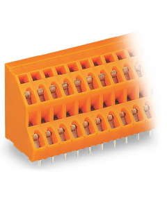 Double-deck PCB terminal block; 2.5 mm²; Pin spacing 5.08 mm; 32-pole; CAGE CLAMP®; 2,50 mm²; orange