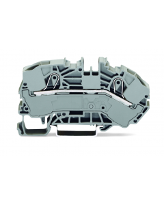 2-conductor supply terminal blocks for distribution boxes; 16 mm²; side and center marking; for DIN-rail 35 x 15 and 35 x 7.5; Push-in CAGE CLAMP®; 16,00 mm²; gray