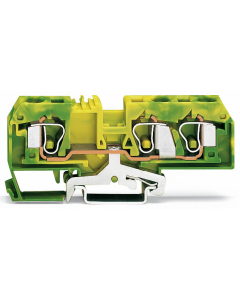 3-conductor ground terminal block; 10 mm²; suitable for Ex e II applications; center marking; for DIN-rail 35 x 15 and 35 x 7.5; CAGE CLAMP®; 10,00 mm²; green-yellow