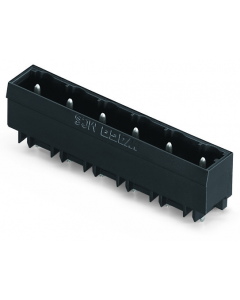 Male header; 9-pole; THR; 1.0 x 1.0 mm solder pin; straight; pin spacing 7.5 mm; black