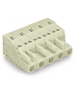 1-conductor female plug; 100% protected against mismating; 2.5 mm²; Pin spacing 7.5 mm; 8-pole; 2,50 mm²; light gray