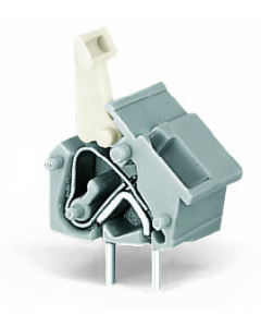 Stackable PCB terminal block; push-button; 2.5 mm²; Pin spacing 10/10.16 mm; 1-pole; CAGE CLAMP®; commoning option; 2,50 mm²; light green