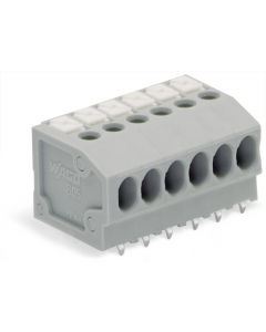 PCB terminal block; push-button; 1.5 mm²; Pin spacing 3.5 mm; 23-pole; Push-in CAGE CLAMP®; 1,50 mm²; gray