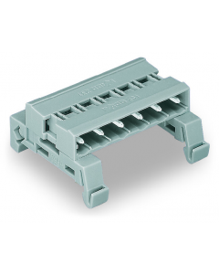 Double pin header; DIN-35 rail mounting; 11-pole; Pin spacing 7.5 mm; gray