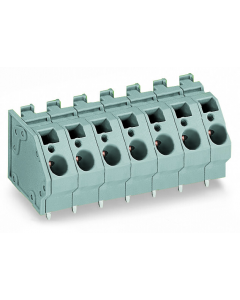 PCB terminal block; 6 mm²; Pin spacing 10 mm; 9-pole; CAGE CLAMP®; commoning option; 6,00 mm²; gray