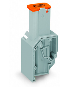 Transformer fuse terminal block; for fuse 6.35 x 25 mm; CAGE CLAMP® connection for conductors; 22.5 mm wide; 4,00 mm²; gray