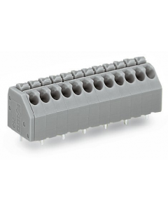 PCB terminal block; push-button; 1.5 mm²; Pin spacing 3.5 mm; 11-pole; Push-in CAGE CLAMP®; 1,50 mm²; blue
