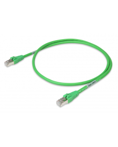 ETHERNET cable; Cat. 6A; RJ45, axial locking; RJ45, axial locking; Length: 1 m; green