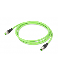 ETHERNET cable; 4-pole; M12 plug, axial; M12 plug, axial; Length: 5 m