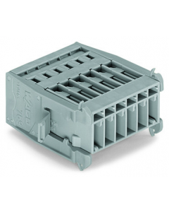 X-COM® through-panel connector (male); CAGE CLAMP® connection; 5-pole; pole spacing 5 mm / 0.197 in; with snap-in flanges