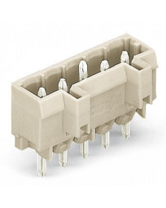 THT male header; 1.2 x 1.2 mm solder pin; straight; 100% protected against mismating; Pin spacing 5 mm; 8-pole; light gray