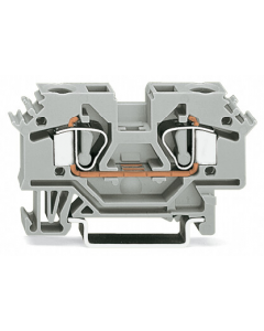 2-conductor through terminal block; 6 mm²; suitable for Ex i applications; lateral marker slots; for DIN-rail 35 x 15 and 35 x 7.5; CAGE CLAMP®; 6,00 mm²; blue