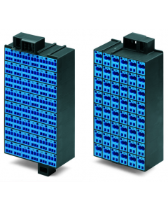 Matrix patchboard; 48-pole; Marking 1-48; suitable for Ex i applications; Color of modules: blue; Module marking, side 1 and 2 vertical; 1,50 mm²; dark gray