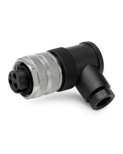 Pluggable connector, 7/8 inch; 7/8 inch; 3-pole; Socket, angled