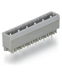 Male header; 6-pole; THT; 1.0 x 1.0 mm solder pin; straight; pin spacing 7.5 mm; gray