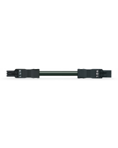pre-assembled interconnecting cable; Eca; Socket/plug; 3-pole; Cod. A; H05VV-F 3G 1.5 mm²; 8 m; 1,50 mm²; black