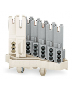 Female connector; with direct ground contact; 7-pole; 1,00 mm²; white