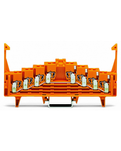 4-level same potential terminal block; with locking clips; all clamping units internally commoned; with 2.3 mm Ø test port; for 35 x 7.5 mounting rail; 1,50 mm²; light gray