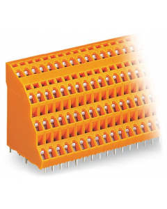 Quadruple-deck PCB terminal block; 2.5 mm²; Pin spacing 5.08 mm; 96-pole; CAGE CLAMP®; 2,50 mm²; orange