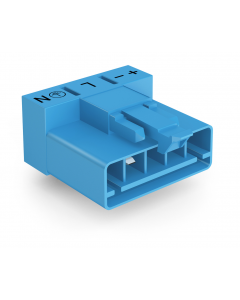 Plug for PCBs; angled; 5-pole; Cod. I; blue