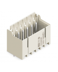 THR male header; 1.0 mm Ø solder pin; straight; Pin spacing 3.5 mm; 5-pole; light gray