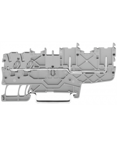 X-COM S-Mini carrier/feedthrough terminal block; rail mount; 2-conductor, 2-pin; 3.5 mm wide; gray