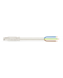 pre-assembled connecting cable; Eca; Socket/open-ended; 3-pole; Cod. A; H05VV-F 3G 2.5 mm²; 2 m; 2,50 mm²; white