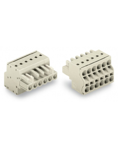 2-conductor female connector; 100% protected against mismating; 2.5 mm²; Pin spacing 5 mm; 12-pole; 2,50 mm²; light gray