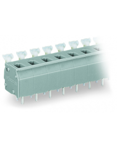 PCB terminal block; push-button; 2.5 mm²; Pin spacing 7.5/7.62 mm; 9-pole; CAGE CLAMP®; commoning option; 2,50 mm²; gray
