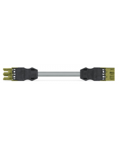 pre-assembled interconnecting cable; Eca; Socket/plug; 3-pole; Cod. B; H05VV-F 3 x 1.0 mm²; 8 m; 1,00 mm²; light green