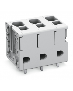 PCB terminal block; 4 mm²; Pin spacing 7.5 mm; 12-pole; Push-in CAGE CLAMP®; 4,00 mm²; gray