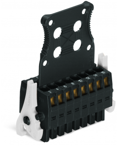 1-conductor female connector, 2-row; 100% protected against mismating; Levers; Strain relief plate; direct marking; 1.5 mm²; Pin spacing 3.5 mm; 8-pole; 1,50 mm²; black