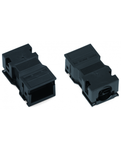 Strain relief housing; 2-pole; with locking clip; for 1 cable; 5.0 … 9.0 mm; 35 mm; black