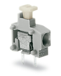 Stackable PCB terminal block; 2.5 mm²; Pin spacing 5/5.08 mm; 1-pole; PUSH WIRE®; 2,50 mm²; gray