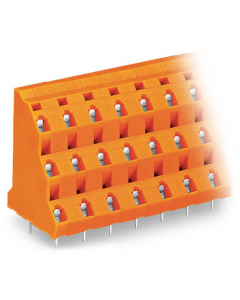 Triple-deck PCB terminal block; 2.5 mm²; Pin spacing 10.16 mm; 6-pole; CAGE CLAMP®; 2,50 mm²; orange
