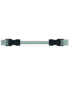 pre-assembled interconnecting cable; Eca; Socket/plug; 5-pole; Cod. B; 6 m; 1,50 mm²; gray