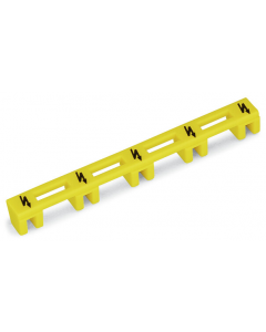 Protective warning marker; with high-voltage symbol, black; for 5 terminal blocks; yellow