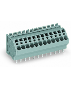PCB terminal block; 4 mm²; Pin spacing 5 mm; 4-pole; CAGE CLAMP®; commoning option; 4,00 mm²; gray